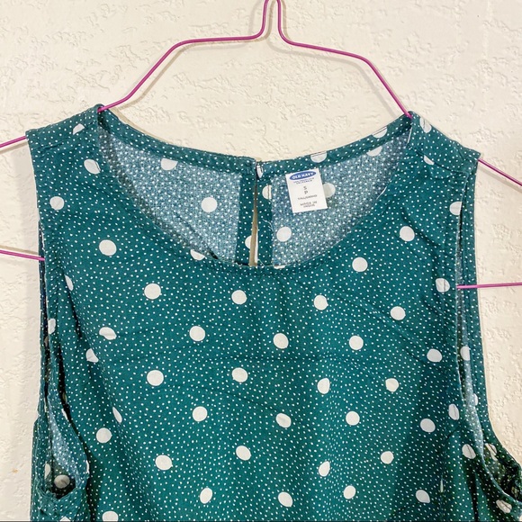 Green polka dot swing dress - Picture 3 of 5